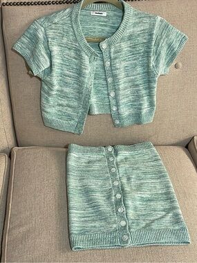 Madhappy Mint Green Knit Two-Piece Set